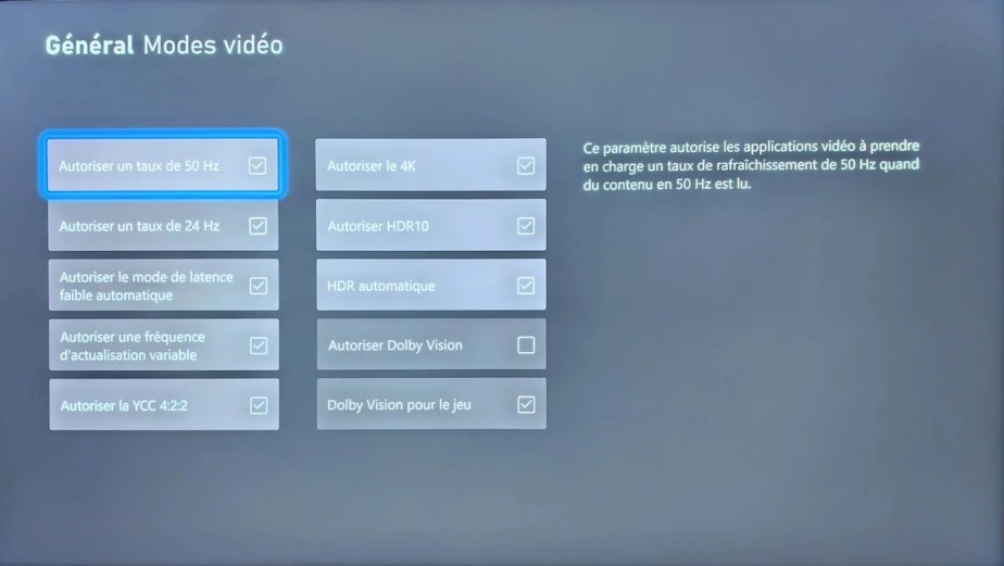 Pas de Dolby Vision en jeu (ni ailleurs, chez Samsung)