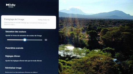 Le format Dolby Vision est supporté.