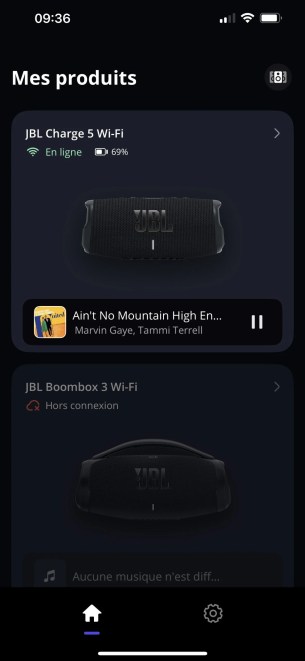 C'est désormais l'app JBL One qu'il faut utiliser.