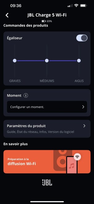 On y trouve un égaliseur.