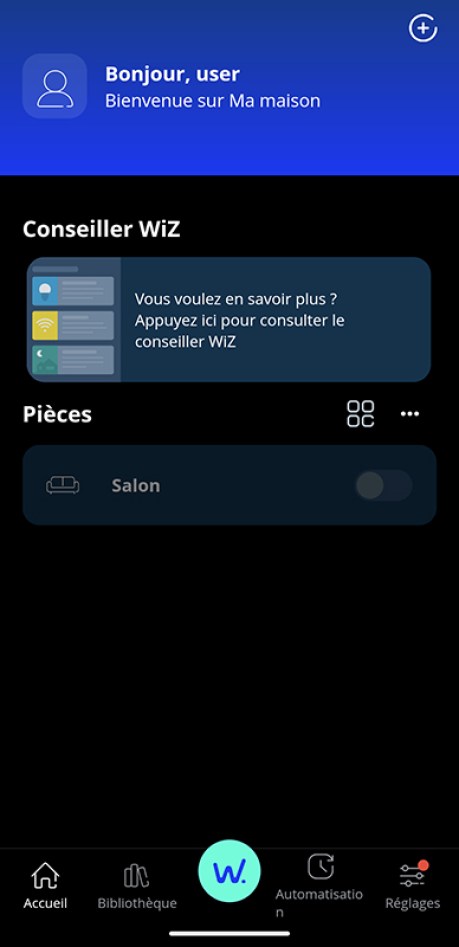 ampoule connectée Wiz E27 8 W White capture app 001bis