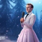 Emmanuel Macron déguisé en Elsa la Reine des Neiges // Source : Frandroid - Généré à l'aide de Midjourney