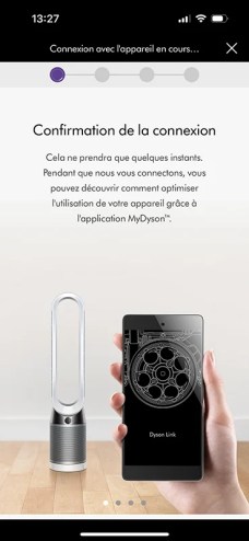 Dyson purifier cool capture d'écran appli myDyson 07