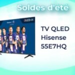 Ce TV QLED Hisense 55″ (Dolby Vision, HDR10+, HDMI 2.1) est à un prix rare pendant les soldes Ce TV QLED Hisense 55″ (Dolby Vision, HDR10+, HDMI 2.1) est à un prix rare pendant les soldes