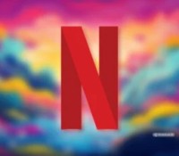 Le N rouge de Netflix sur fond coloré // Source : Montage Frandroid (avec un coup de pouce de Midjourney pour le fond)