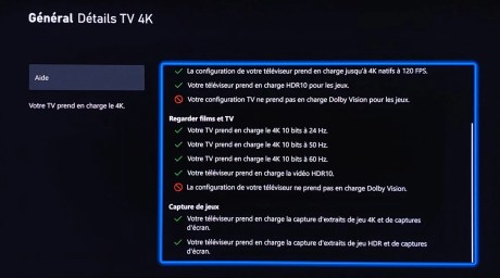 Voyez les signaux supportés par la TV