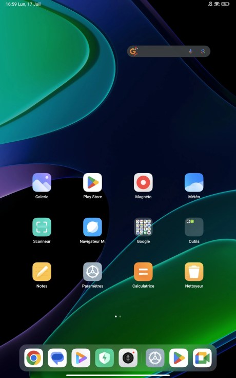 MIUI 14 sur la Xiaomi Pad 6 // Source : Frandroid