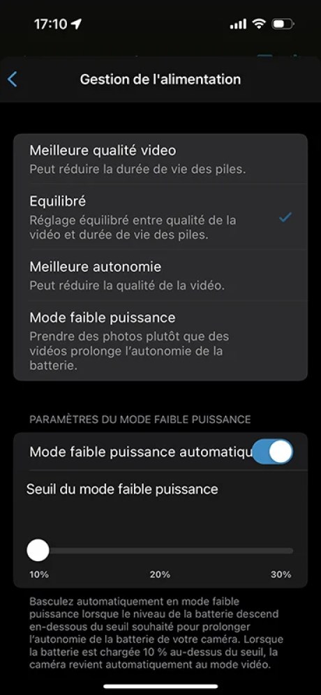 Arlo 5 Pro capture Paramètres Application Arlo Secure 02