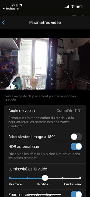 Arlo 5 Pro capture Paramètres Application Arlo Secure 05