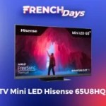 Hisense 65U8HQ : ce TV 4K Mini LED 120 Hz chute à un super prix pendant les French Days