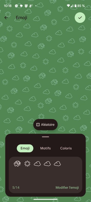 Atelier émoji Android 14 a