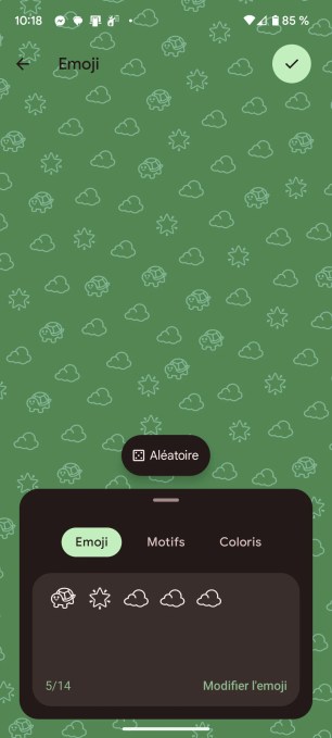 Atelier émoji Android 14 a
