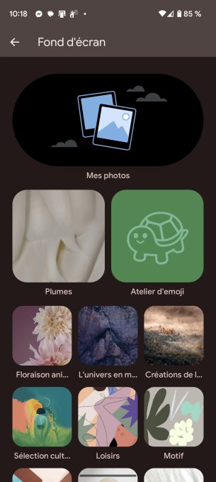 Atelier émoji Android 14