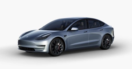 Tesla Model 3 Glacier Blue covering