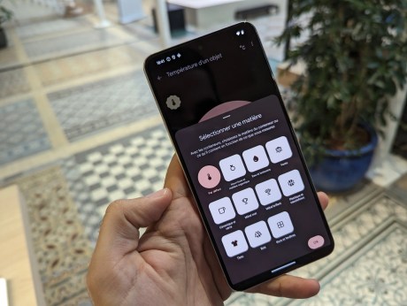 L'application Thermomètre du Google Pixel 8 Pro // Source : Frandroid