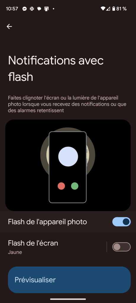 Notifications avec flash a14