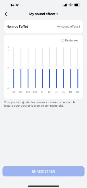 Les 10 bandes de l'égaliseur offrent une bonne latitude de réglages