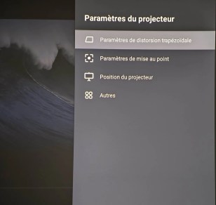 Les paramètres du vidéoprojecteur