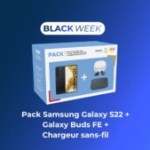Ce pack Samsung Galaxy S22 + écouteurs sans fil + chargeur est à -45 % durant la Black Friday Week Ce pack Samsung Galaxy S22 + écouteurs sans fil + chargeur est à -45 % durant la Black Friday Week