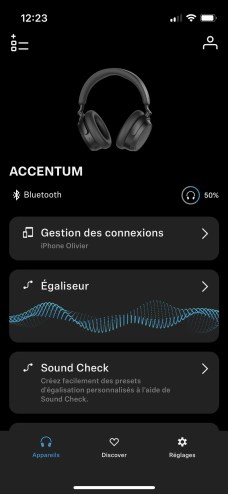 L'application Smart Control offre de nombreux réglages dans une interface lipide