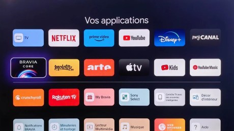 Les applications préinstallées