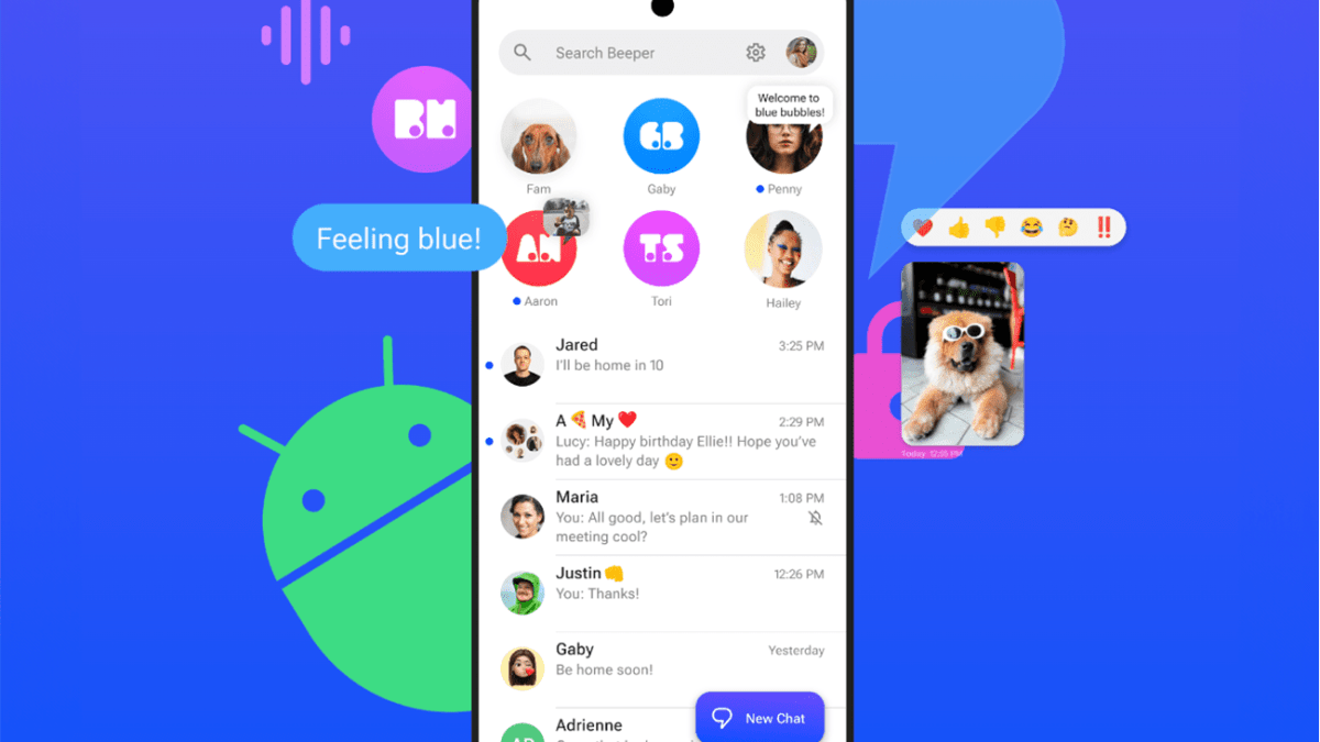 L'application Beeper Mini sur Android