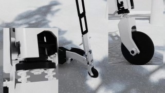 Les roues sont minuscules, mais une petite suspension est intégrée // Source : Shimizu