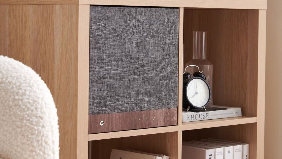 L'enceinte Tangent Spectrum Square dans un meuble Ikea