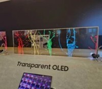 L'écran Oled transparent de Samsung avec ses fines bordures // Source : Frandroid