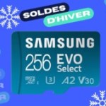 Moins de 20 € pour cette microSD Samsung d’une capacité de 256 Go grâce aux soldes