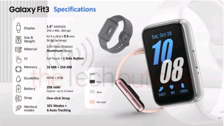 Présentation du Samsung Galaxy Fit 3