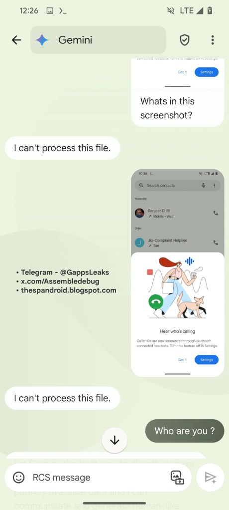 Gemini dans Google Messages // Source : AssembleDebug - TheSpAndroid