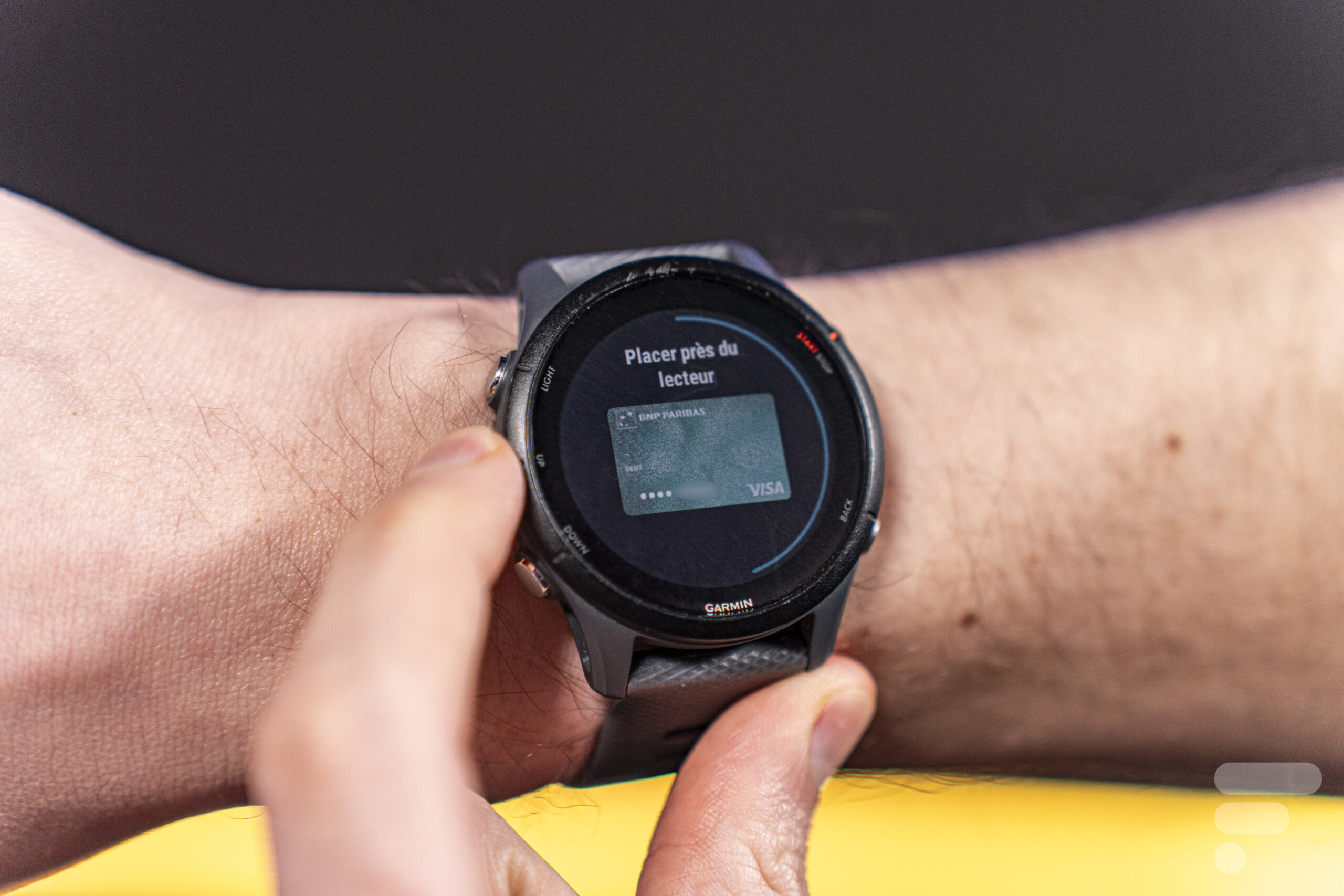 Garmin Pay sur une Forerunner 255