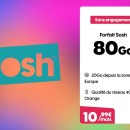 Pour 1 € de plus par mois, Sosh double les Go avec son nouveau forfait 4G pas cher