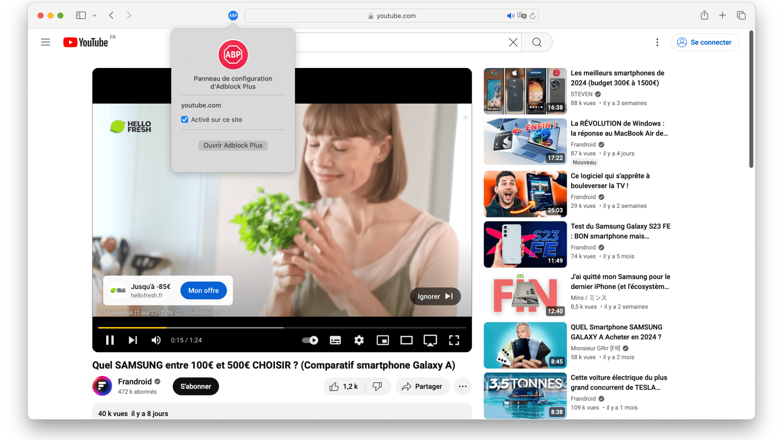 YouTube trouve une nouvelle raison de dÃ©nigrer les bloqueurs de pubs