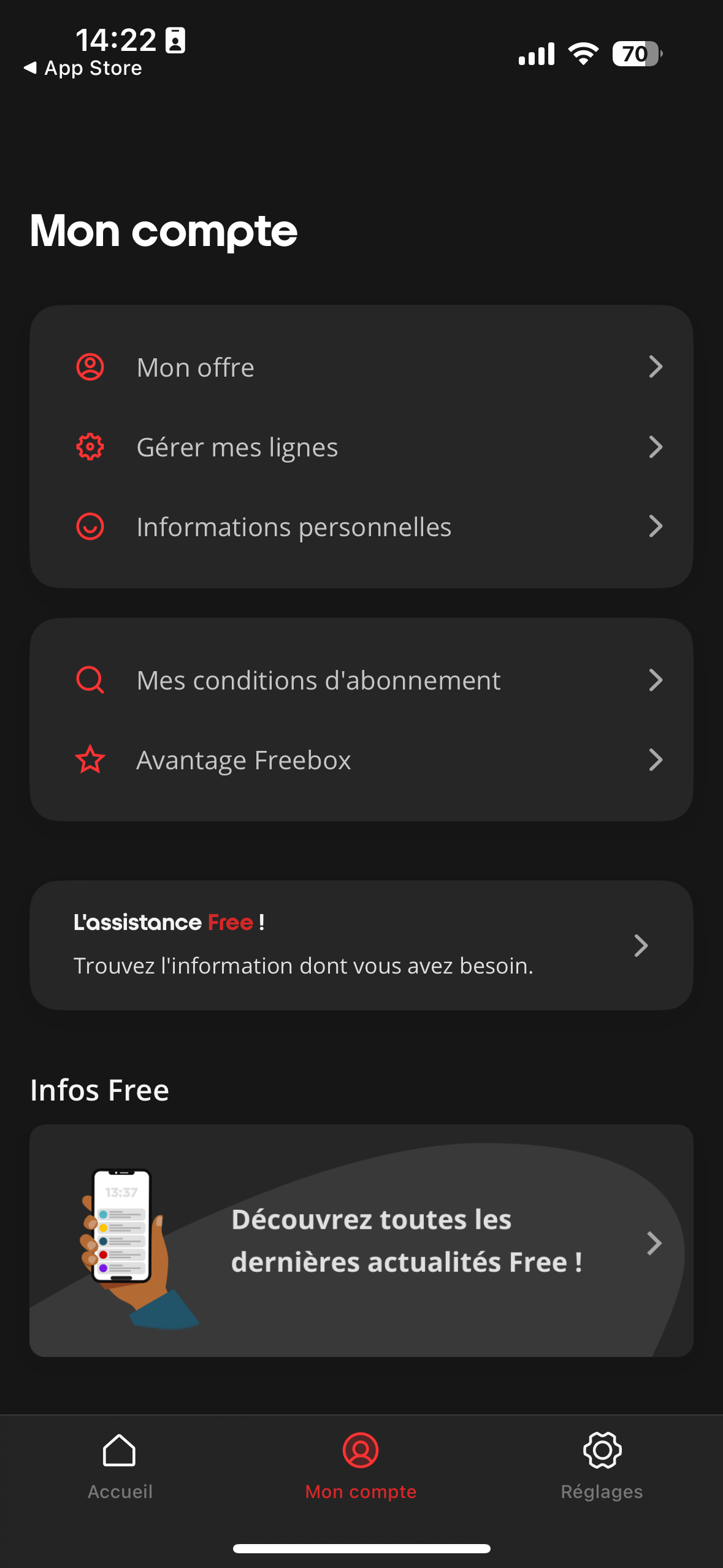 Free application mobile freebox