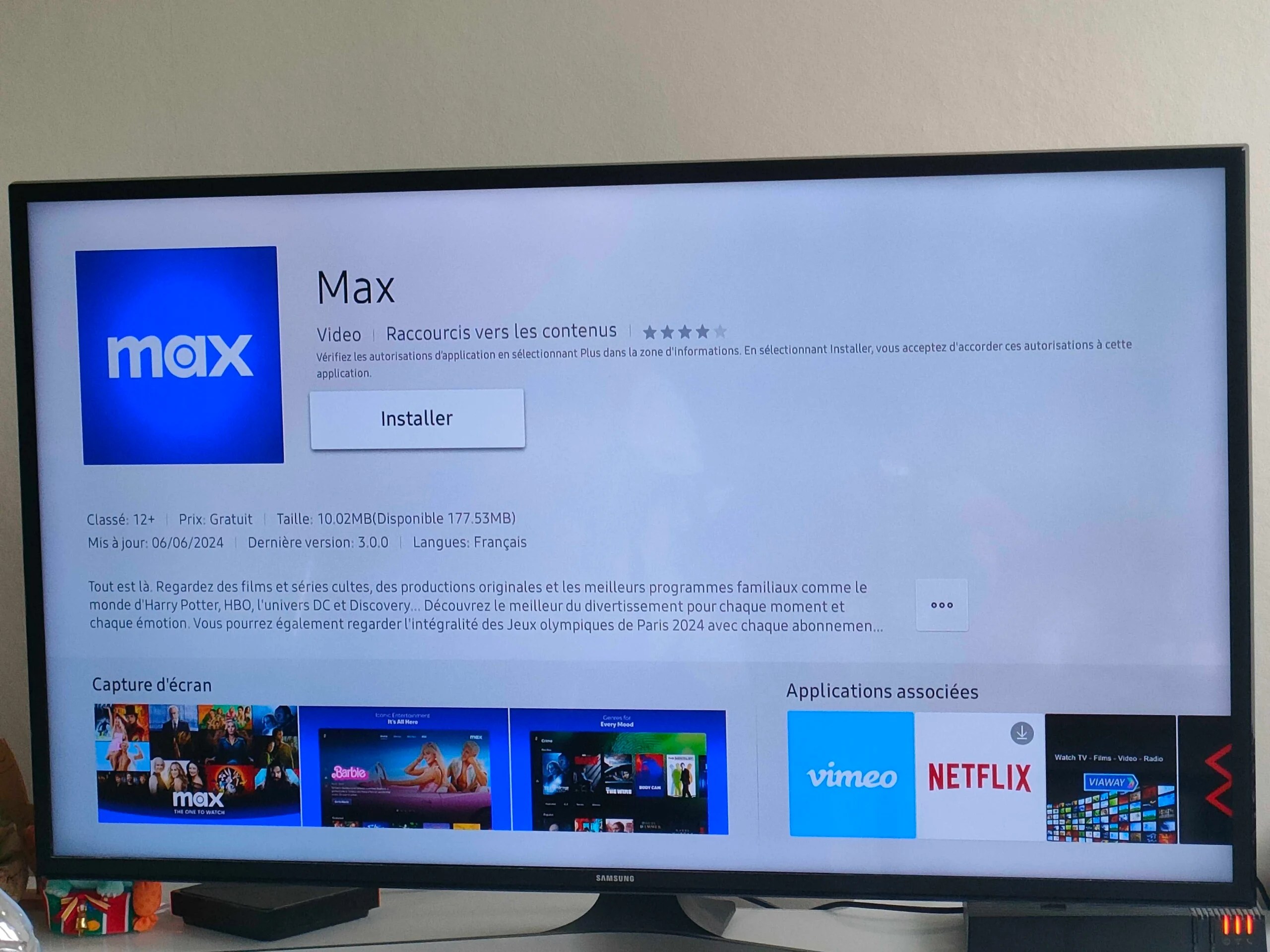 HBO Max sur un TV Samsung // Source : Frandroid