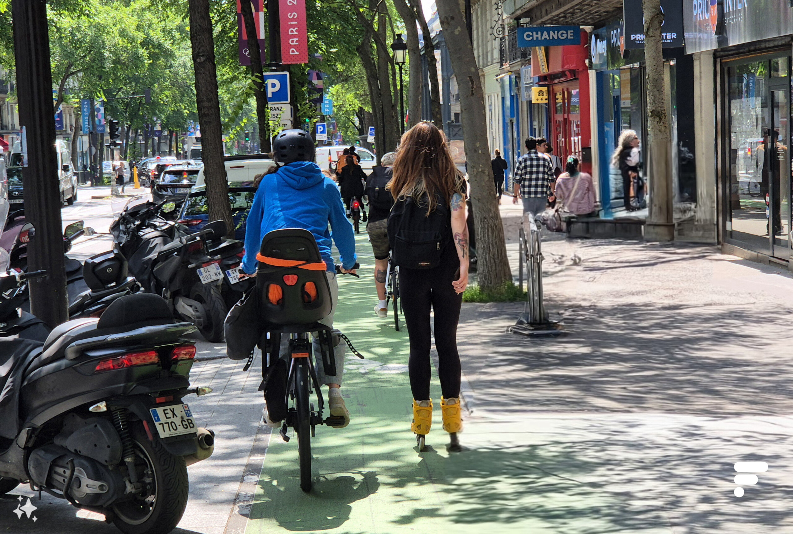 roller piste cyclable