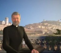 Le Père Justin virtuel // Source : Catholic.com