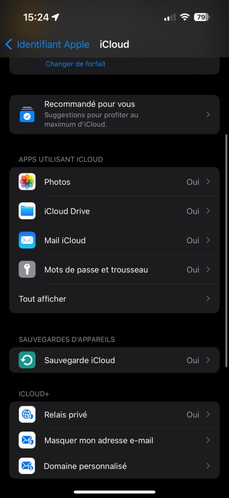 Relais privé iCloud sur iPhone