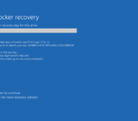 L’écran de verrouillage Bitlocker provoqué par la dernière mise à jour Windows // Source : Microsoft