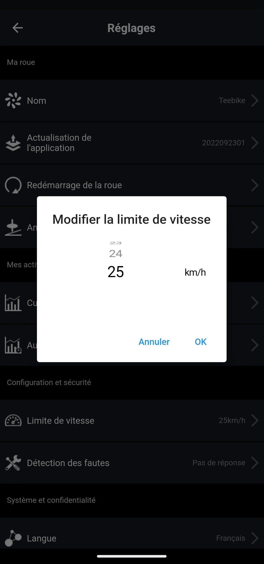 Application Reebike Capture d'écran