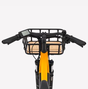 Decathlon Btwin Velocargo R500E jaune guidon écran