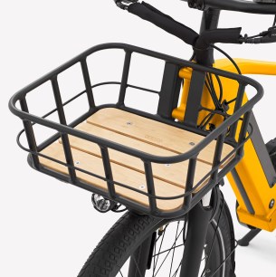 Decathlon Btwin Velocargo R500E jaune panier avant