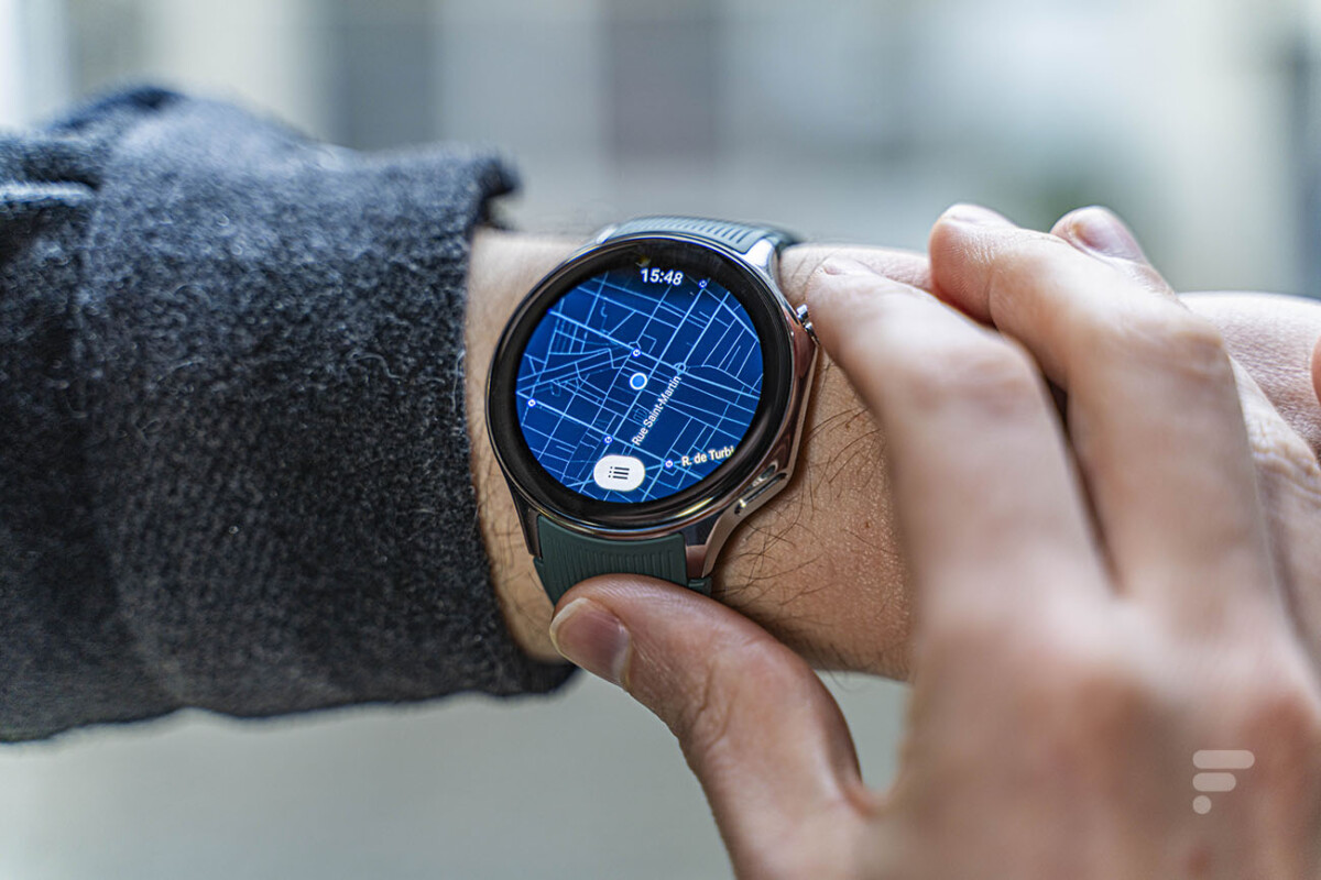 Google Maps sur la OnePlus Watch 2 pour illustration