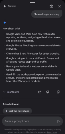 Capture d'écran du nouveau bouton Gemini sur Gmail et des fonctionnalités qui l'accompagnent