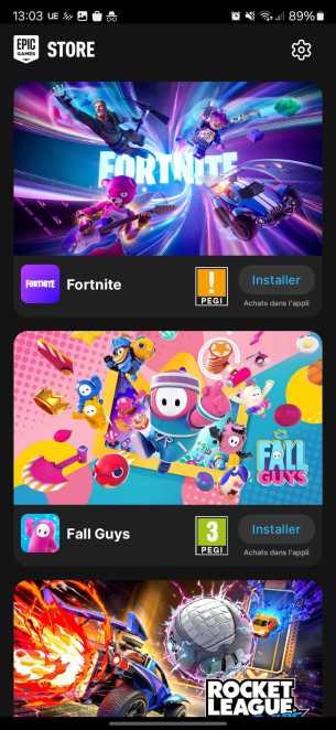 Fall Guys sur mobile via l'Epic Games Store // Source : Capture d'écran Frandroid