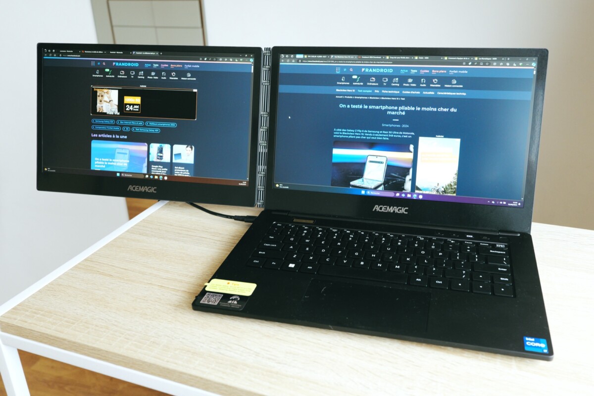 Nous avons testé l'Acemagic X1 : le portable à double écran qui veut ...