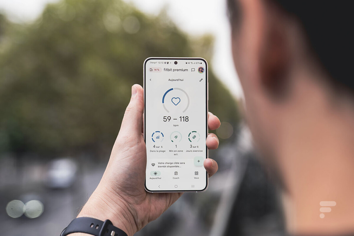 L'application Fitbit sur smartphone