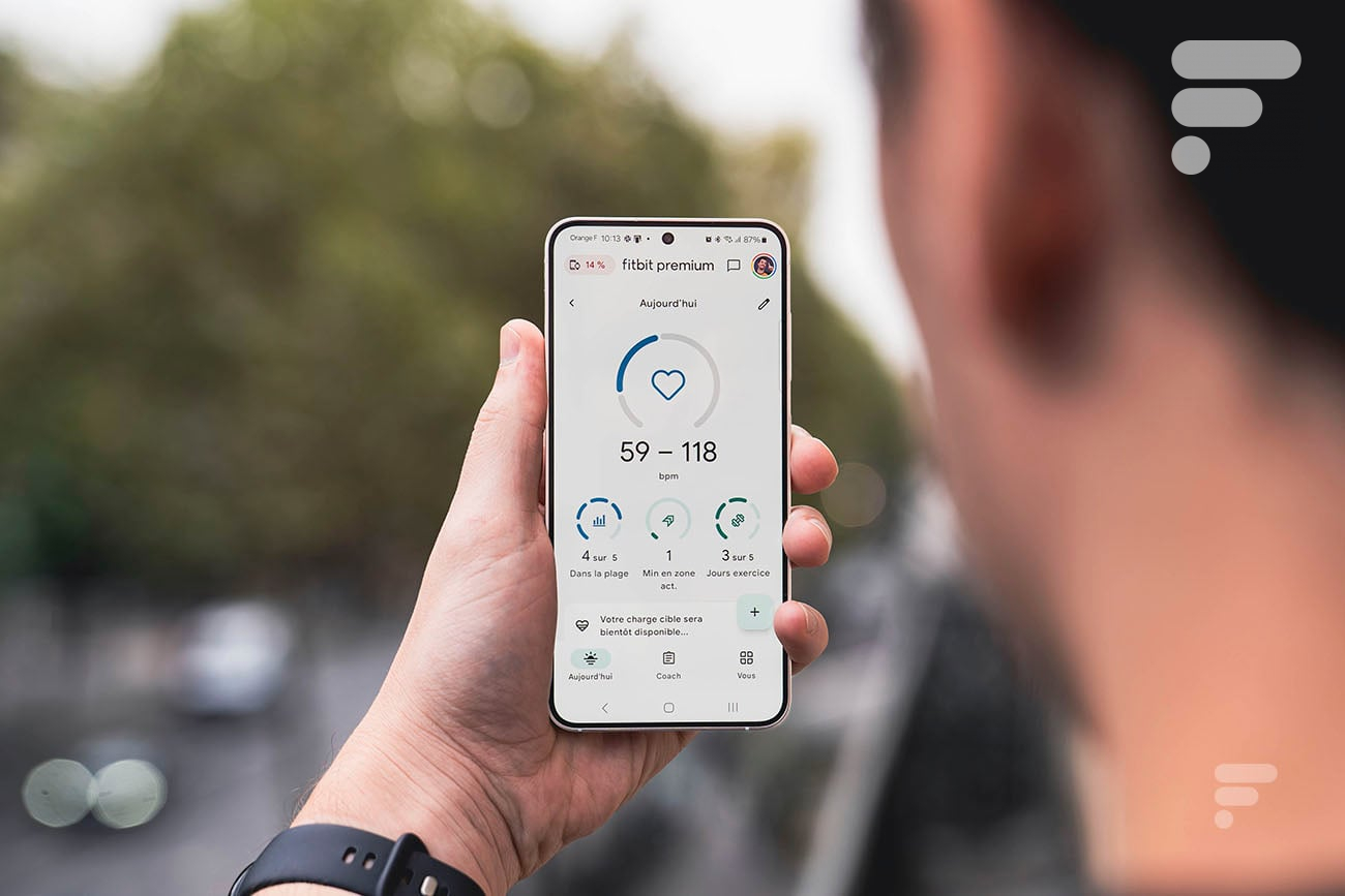L'application Fitbit sur smartphone